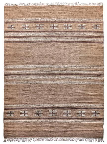 Levně Diamond Carpets koberce Ručně vázaný kusový koberec Ginger DESP P83 Brown Cream - 120x170 cm