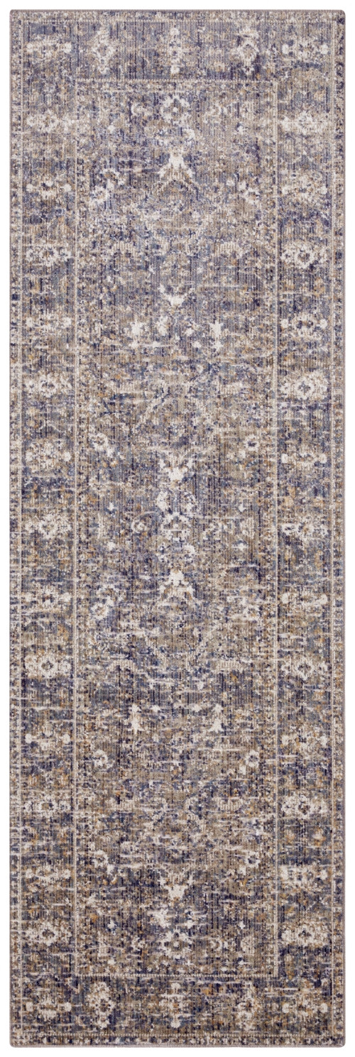 Levně Nouristan - Hanse Home koberce Kusový koberec Cairo 105588 Port Said Cream Blue – na ven i na doma - 80x200 cm