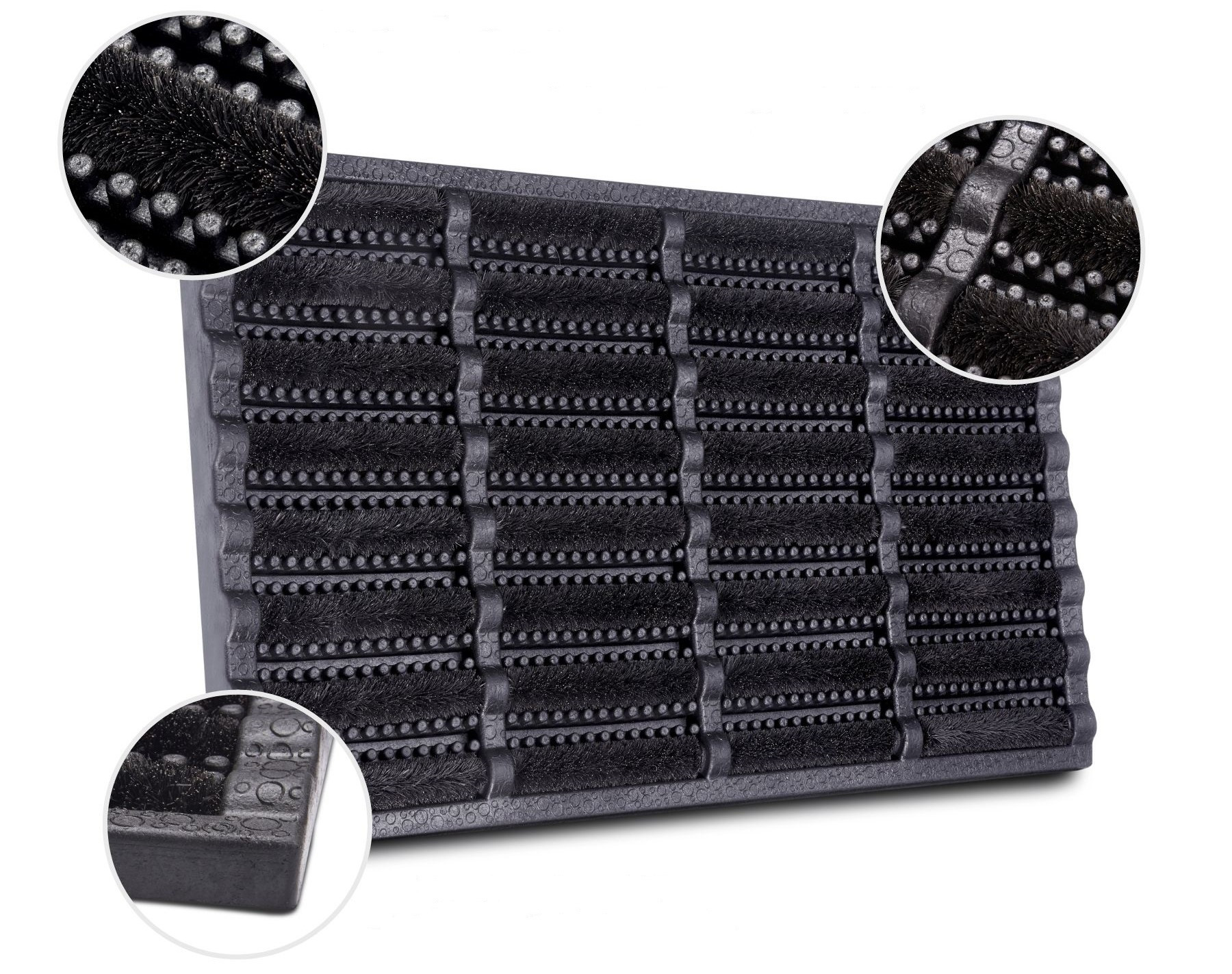 Venkovní čistící rohož Mix Mats Brushes 105648 Black - na ven i na doma