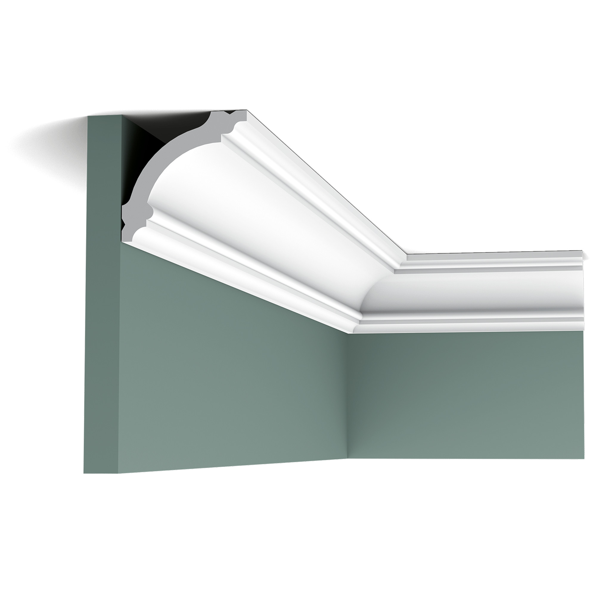 Levně ORAC Decor, ORAC stropní lišta CB511 elegantní 2 m, 2000x67x67 mm, bílá