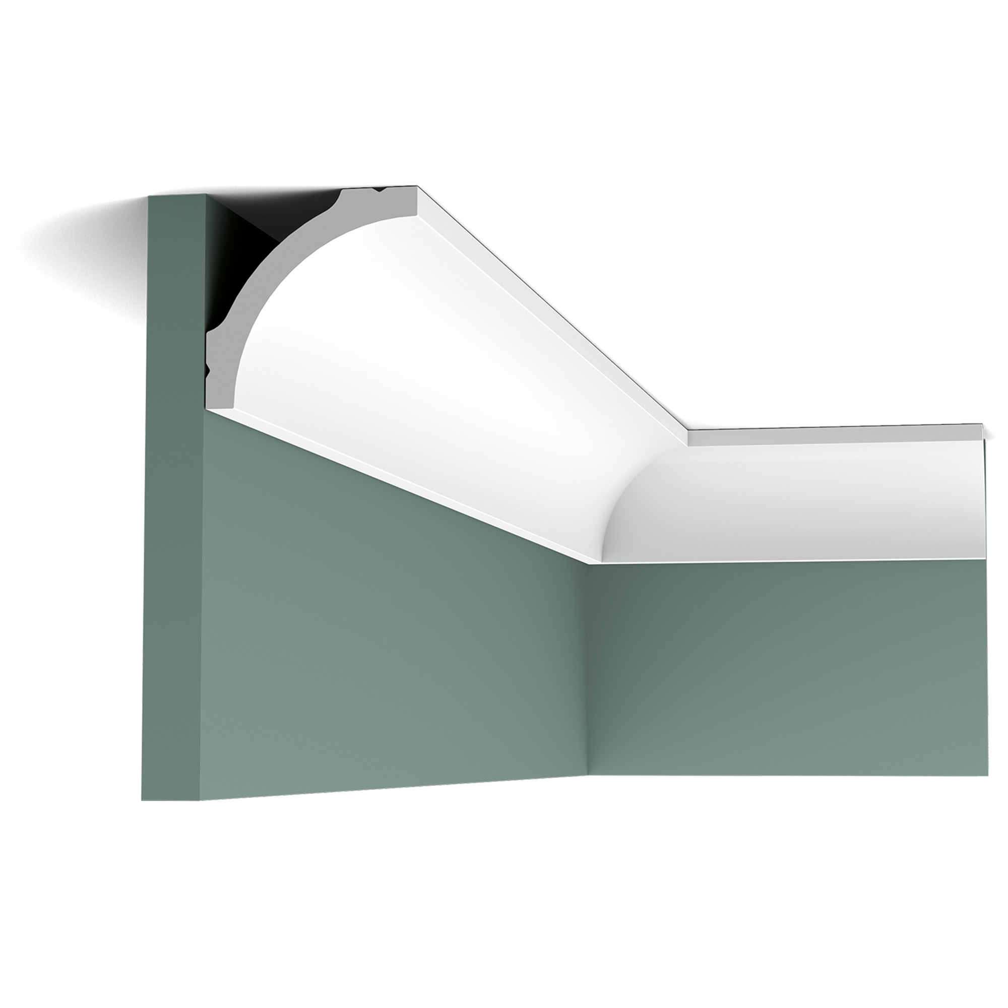 Levně ORAC Decor, ORAC stropní lišta CB522 jednoduchá 2 m, 2000x67x67 mm, bílá