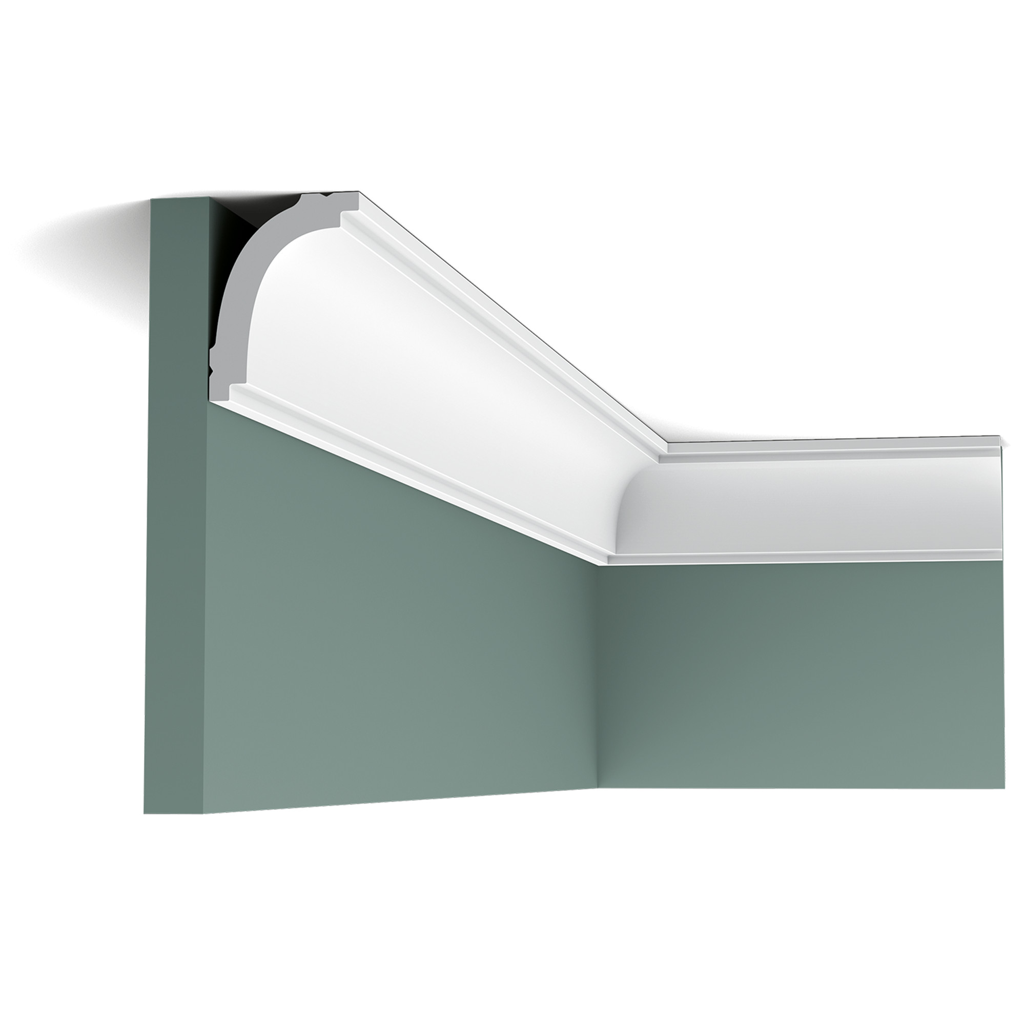 Levně ORAC Decor, ORAC stropní lišta CB523 elegantní 2 m, 2000x59x44 mm, bílá
