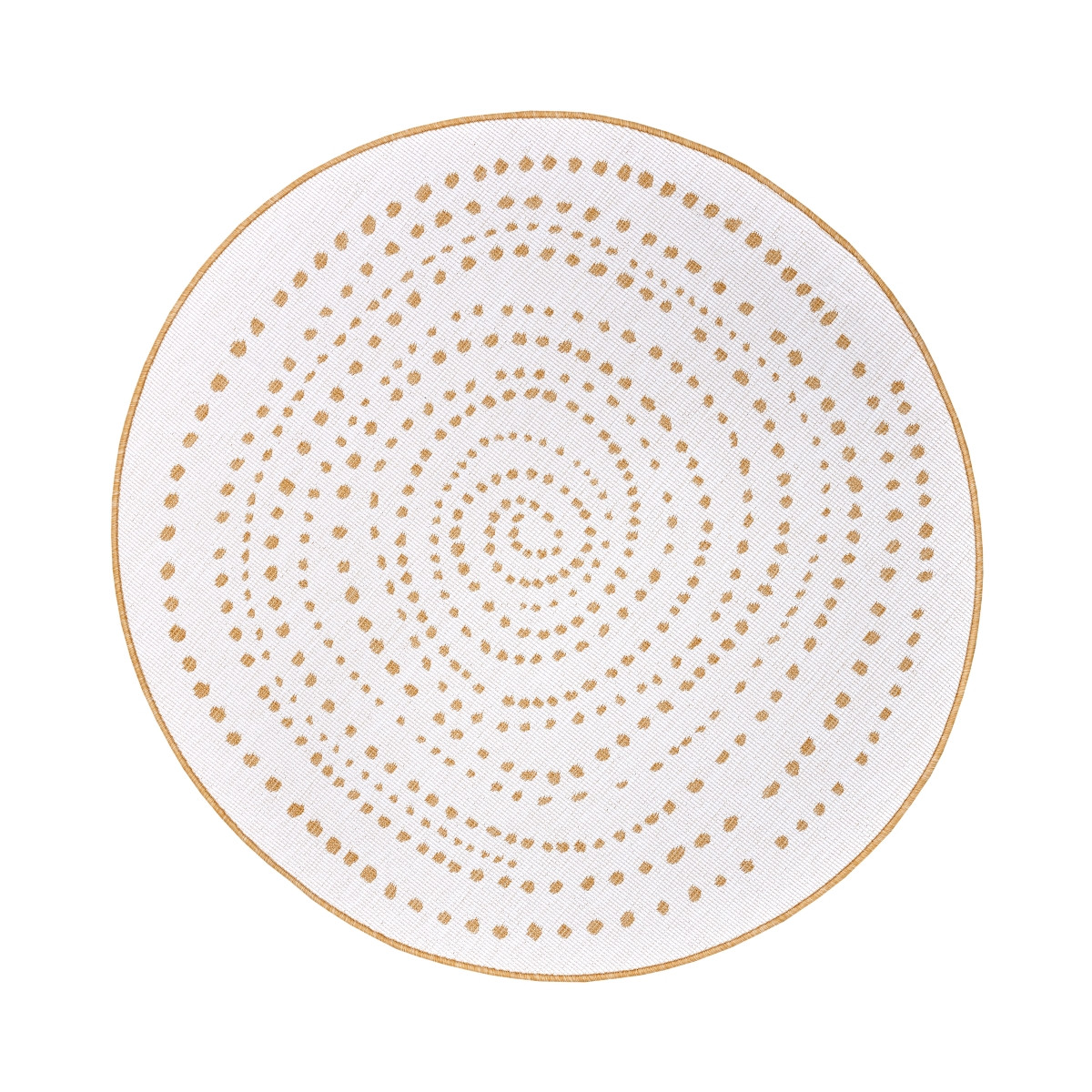 Kusový koberec Twin-Wendeteppiche 105786 Ochre kruh – na ven i na doma
