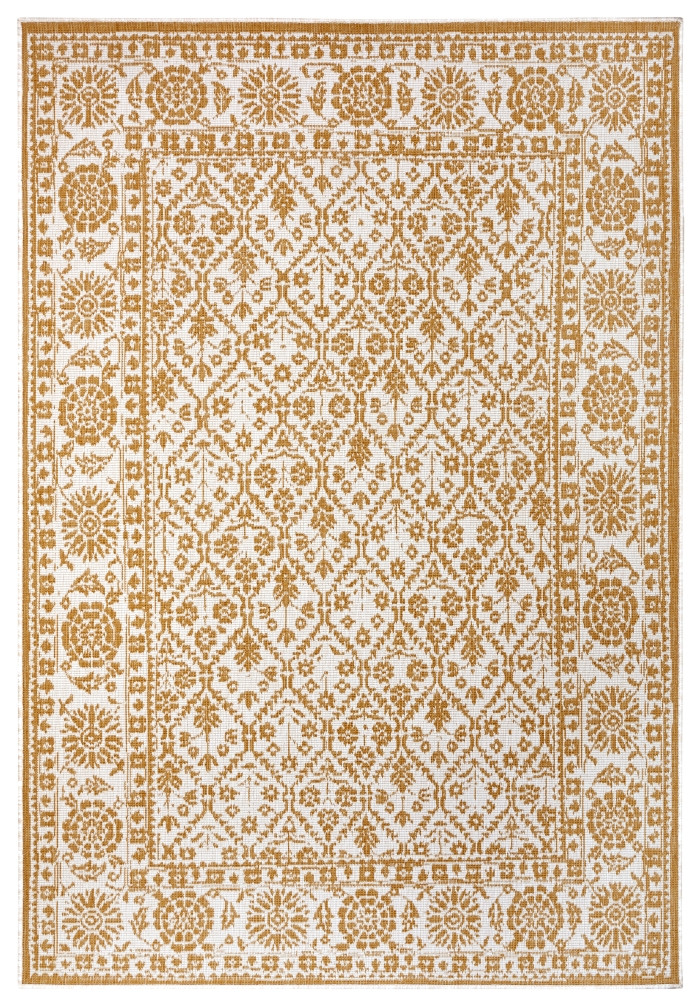 Levně NORTHRUGS - Hanse Home koberce Kusový koberec Twin-Wendeteppiche 105789 Ochre – na ven i na doma - 120x170 cm