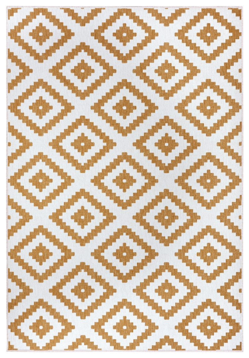 Levně NORTHRUGS - Hanse Home koberce Kusový koberec Twin-Wendeteppiche 105794 Ochre – na ven i na doma - 160x230 cm