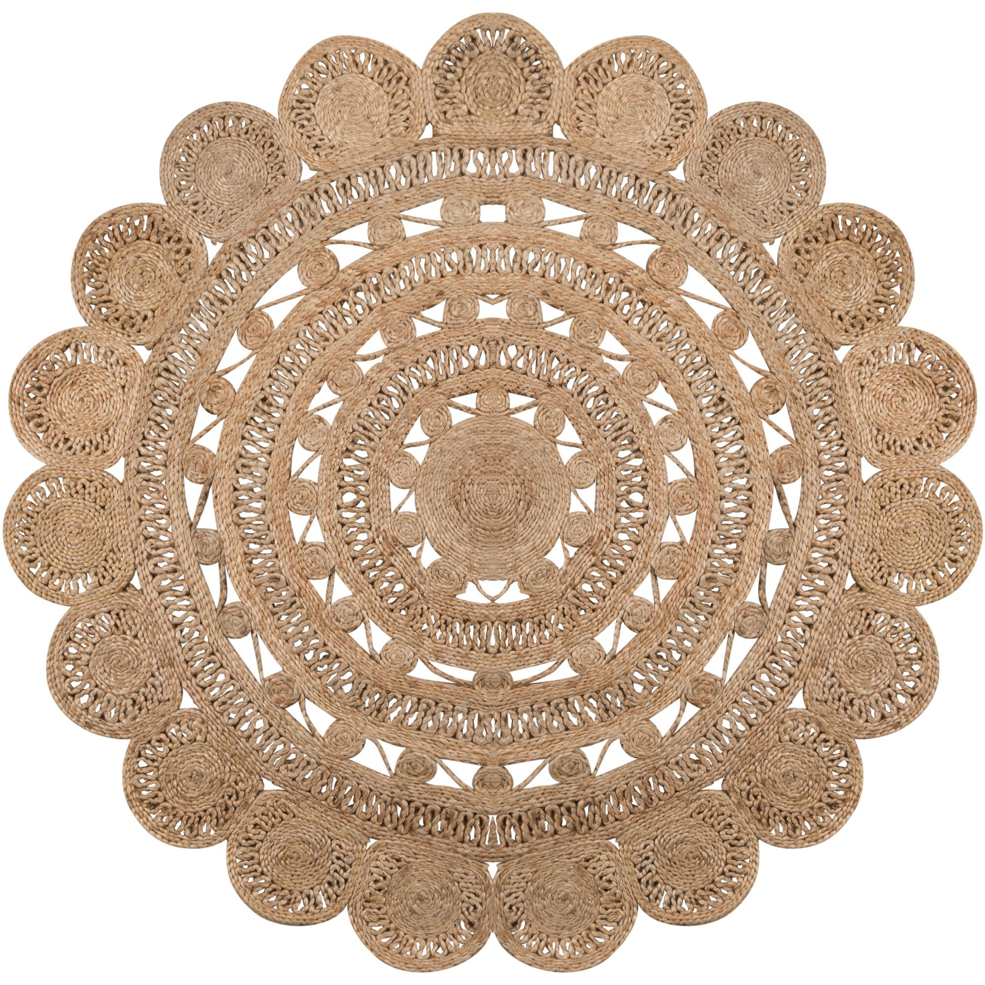 Levně Flair Rugs koberce Kusový koberec Handmade Jute Eden kruh - 150x150 (průměr) kruh cm
