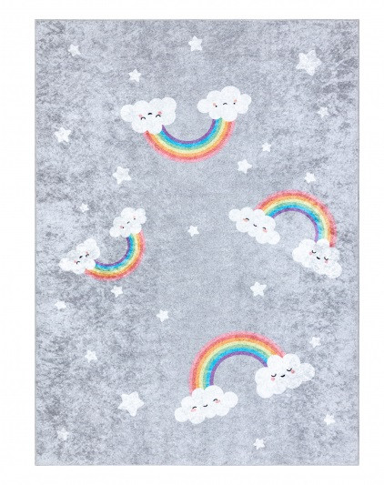 Levně Dywany Łuszczów Dětský kusový koberec Junior 52063.801 Rainbow grey - 160x220 cm