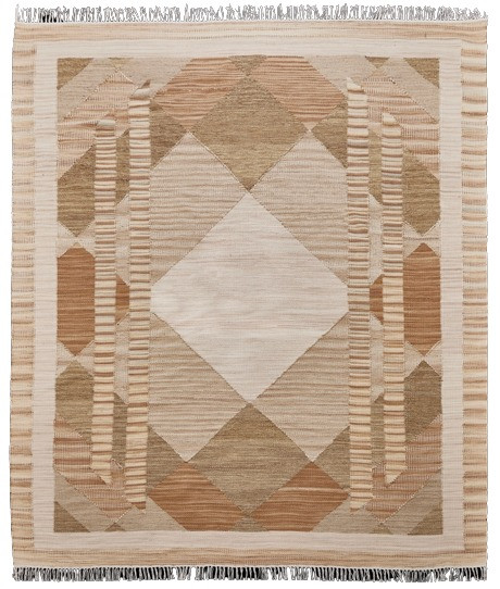 Levně Diamond Carpets koberce Ručně vázaný kusový koberec Fibonacci I DESP HL88 Beige Mix - 80x150 cm