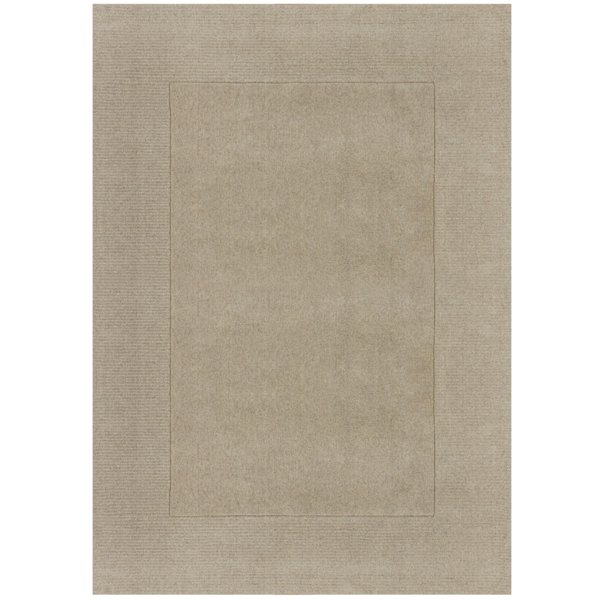Levně Flair Rugs koberce Kusový ručně tkaný koberec Tuscany Textured Wool Border Natural - 200x290 cm