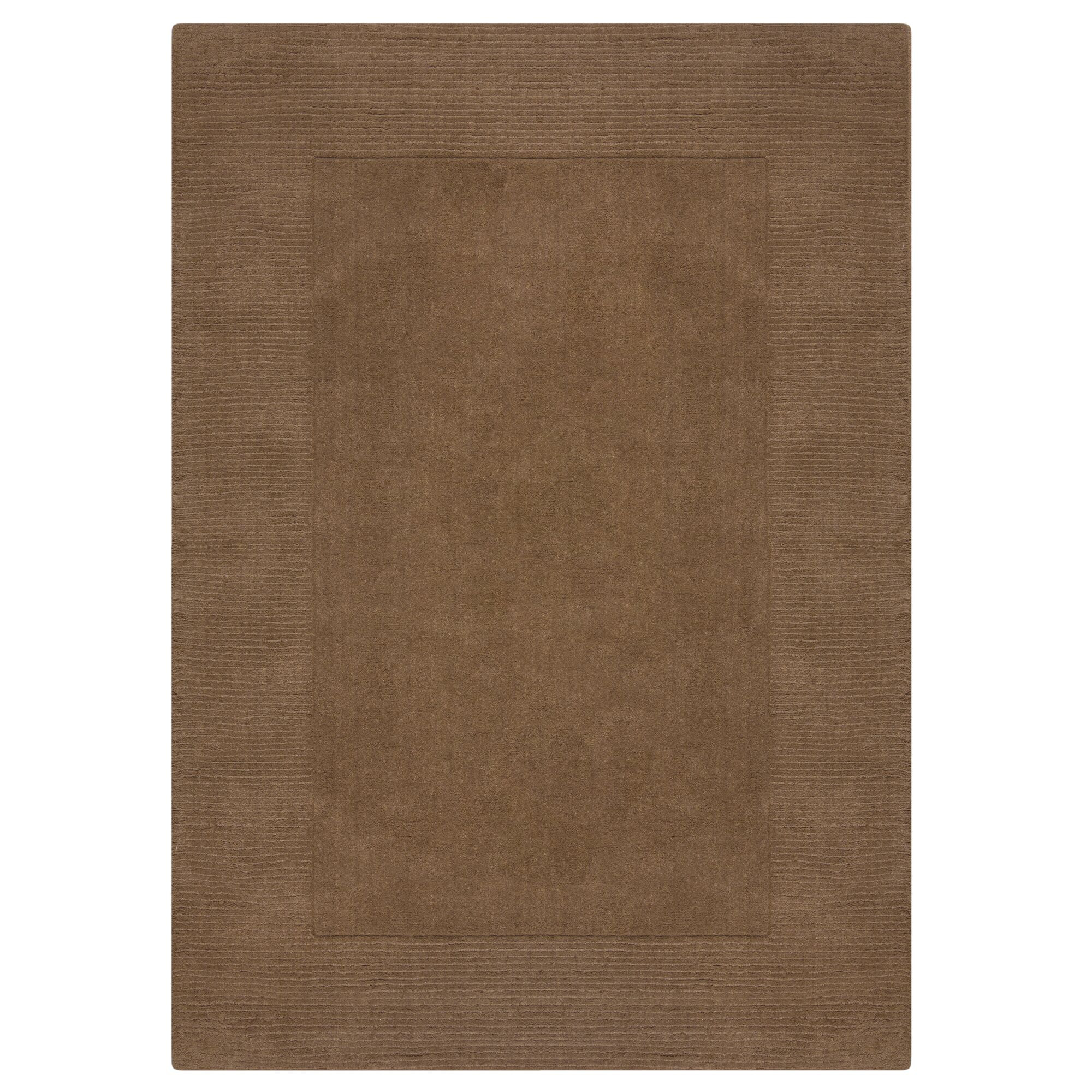Kusový ručně tkaný koberec Tuscany Textured Wool Border Brown
