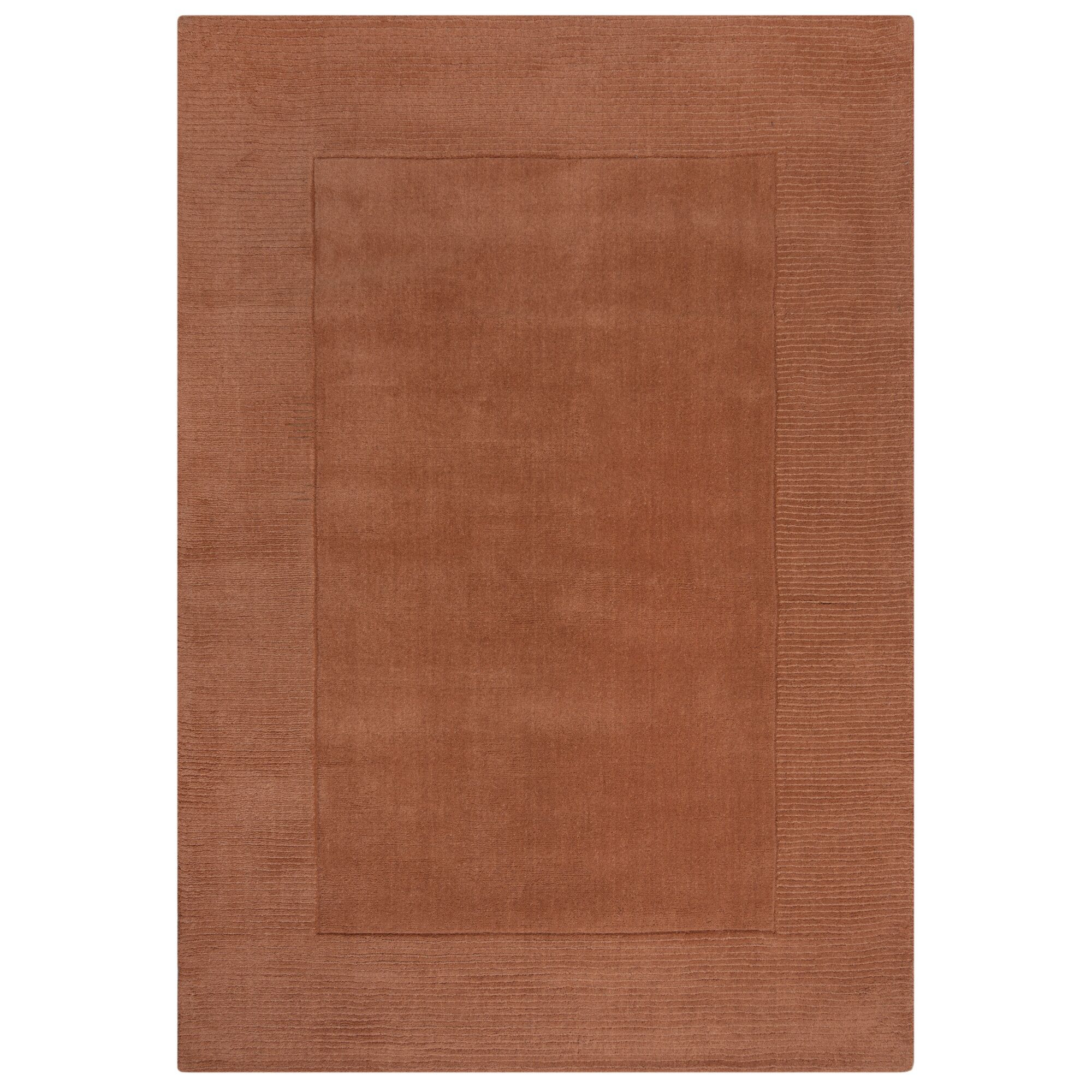 Levně Flair Rugs koberce Kusový ručně tkaný koberec Tuscany Textured Wool Border Orange - 120x170 cm