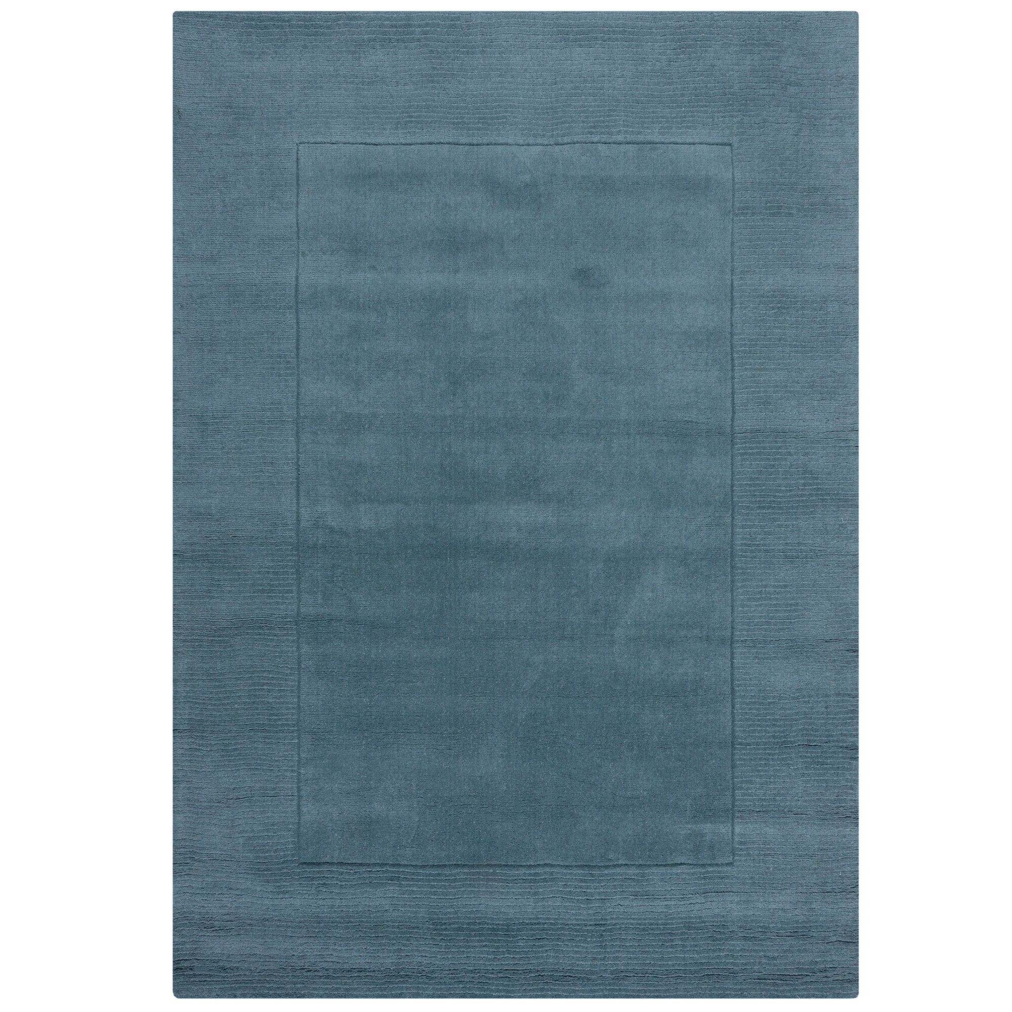 Kusový ručně tkaný koberec Tuscany Textured Wool Border Blue