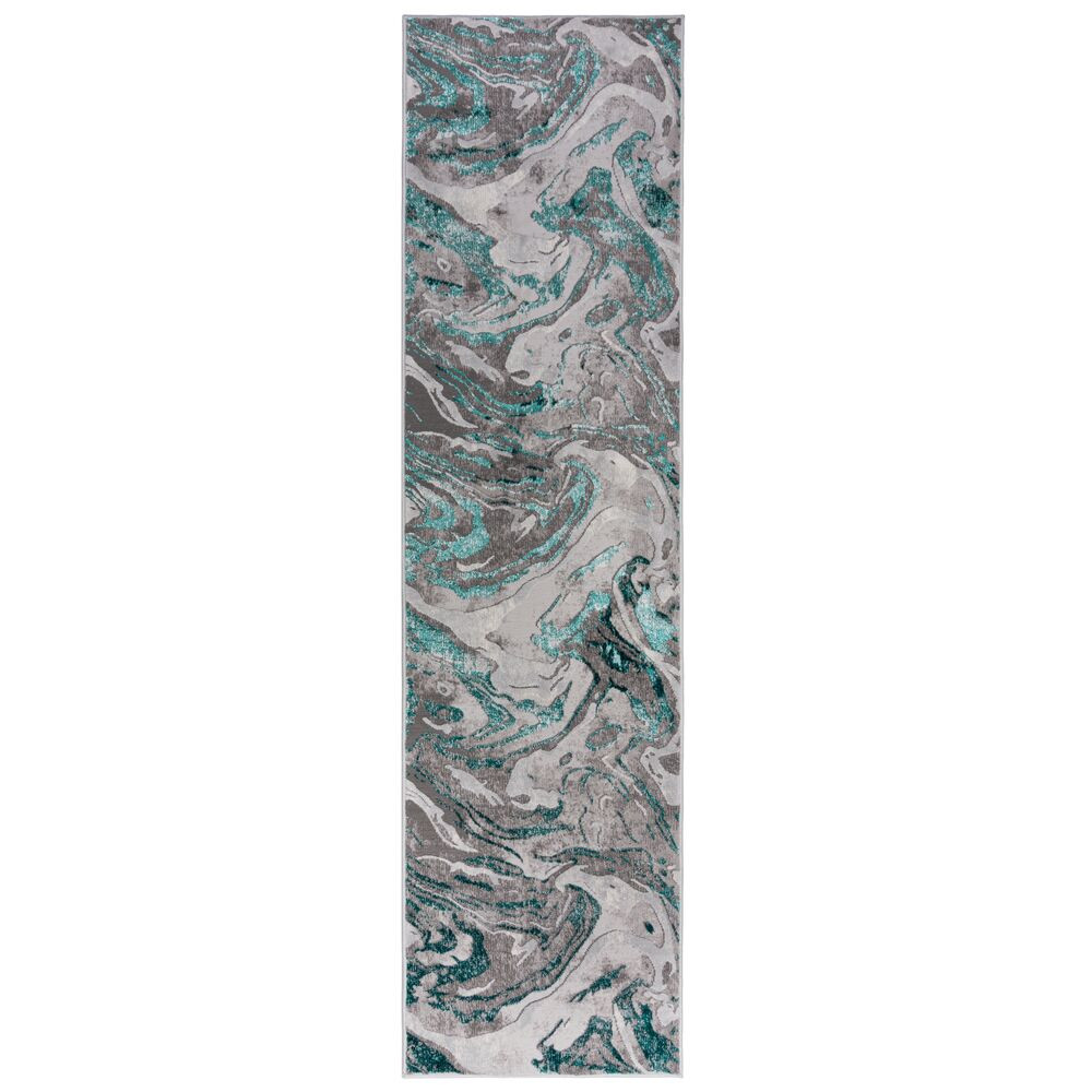Levně Flair Rugs koberce Běhoun Eris Marbled Emerald - 60x230 cm