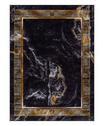 Levně Dywany Łuszczów Kusový koberec Miro 51278.809 Marble black / gold - 120x170 cm