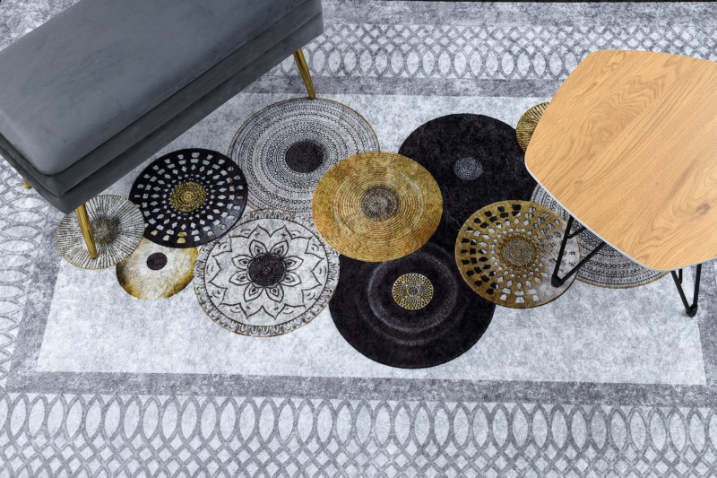 Kusový koberec Miro 51130.807 Circles grey