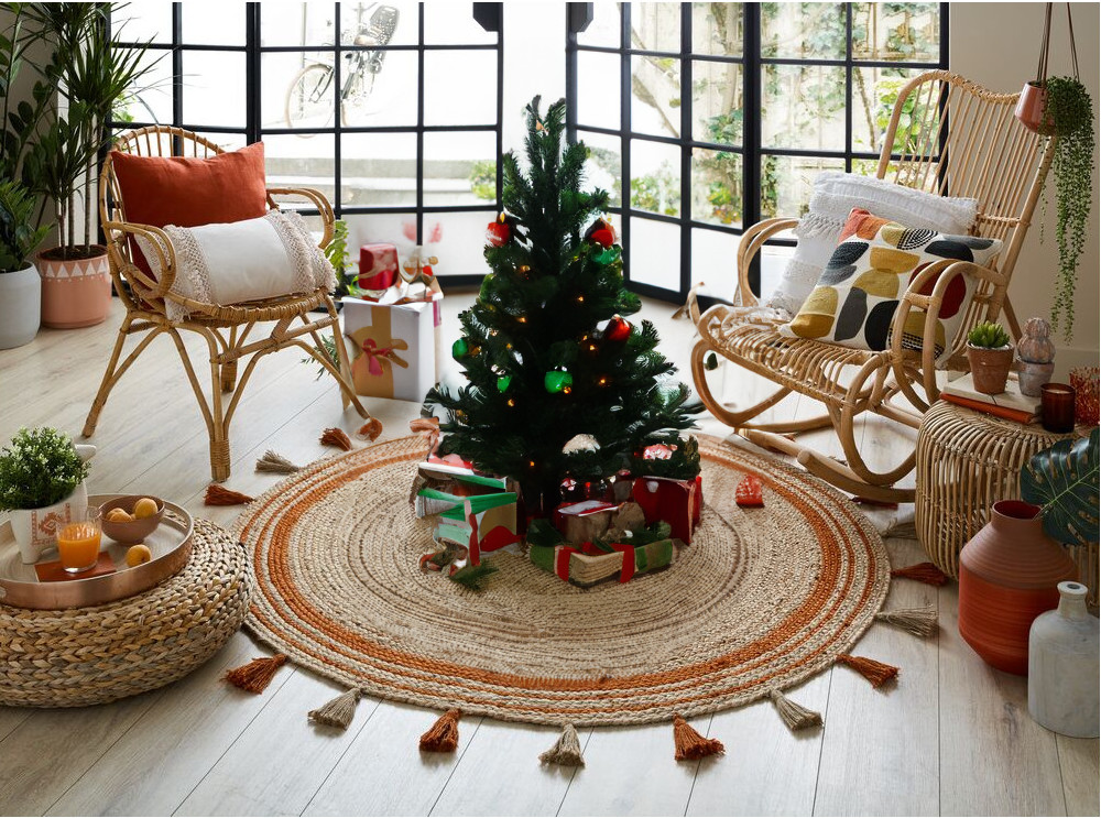 Levně Flair Rugs koberce Kusový koberec Lunara Orange kruh – na ven i na doma - 150x150 (průměr) kruh cm