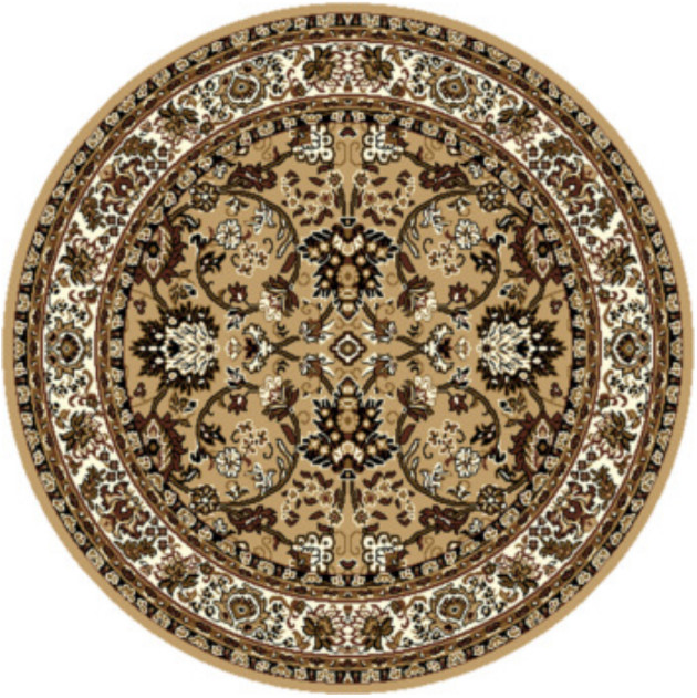 Levně Alfa Carpets Kusový koberec TEHERAN T-117 beige kruh - 160x160 (průměr) kruh cm