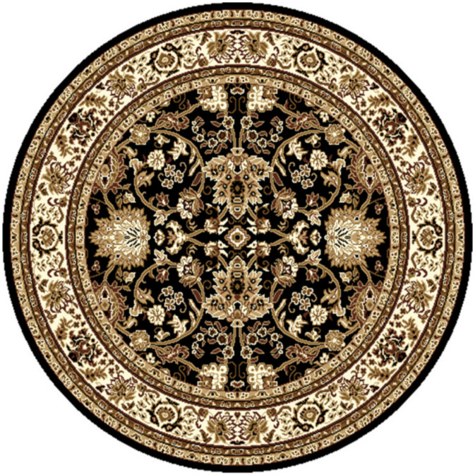 Levně Alfa Carpets Kusový koberec TEHERAN T-117 brown kruh - 190x190 (průměr) kruh cm