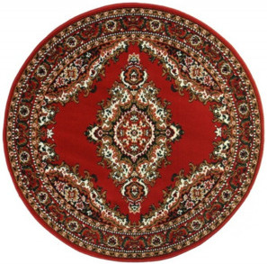 Levně Alfa Carpets Kusový koberec TEHERAN T-102 red kruh - 160x160 (průměr) kruh cm