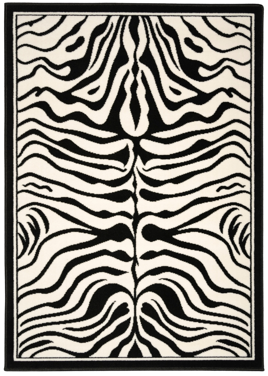 Levně Alfa Carpets Kusový koberec Zebra black/white - 120x170 cm