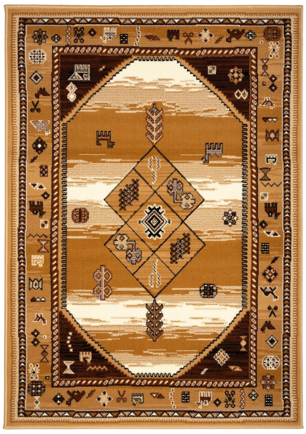 Levně Alfa Carpets Kusový koberec TEHERAN T-375 beige - 120x170 cm