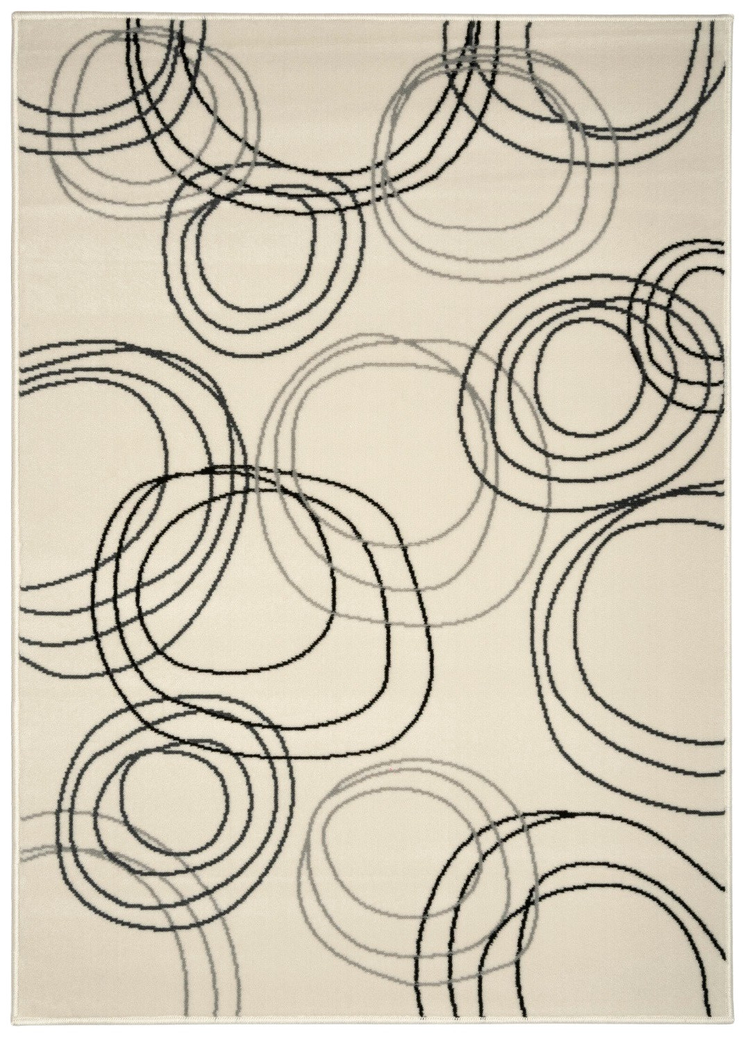 Levně Alfa Carpets Kusový koberec Kruhy cream - 120x170 cm