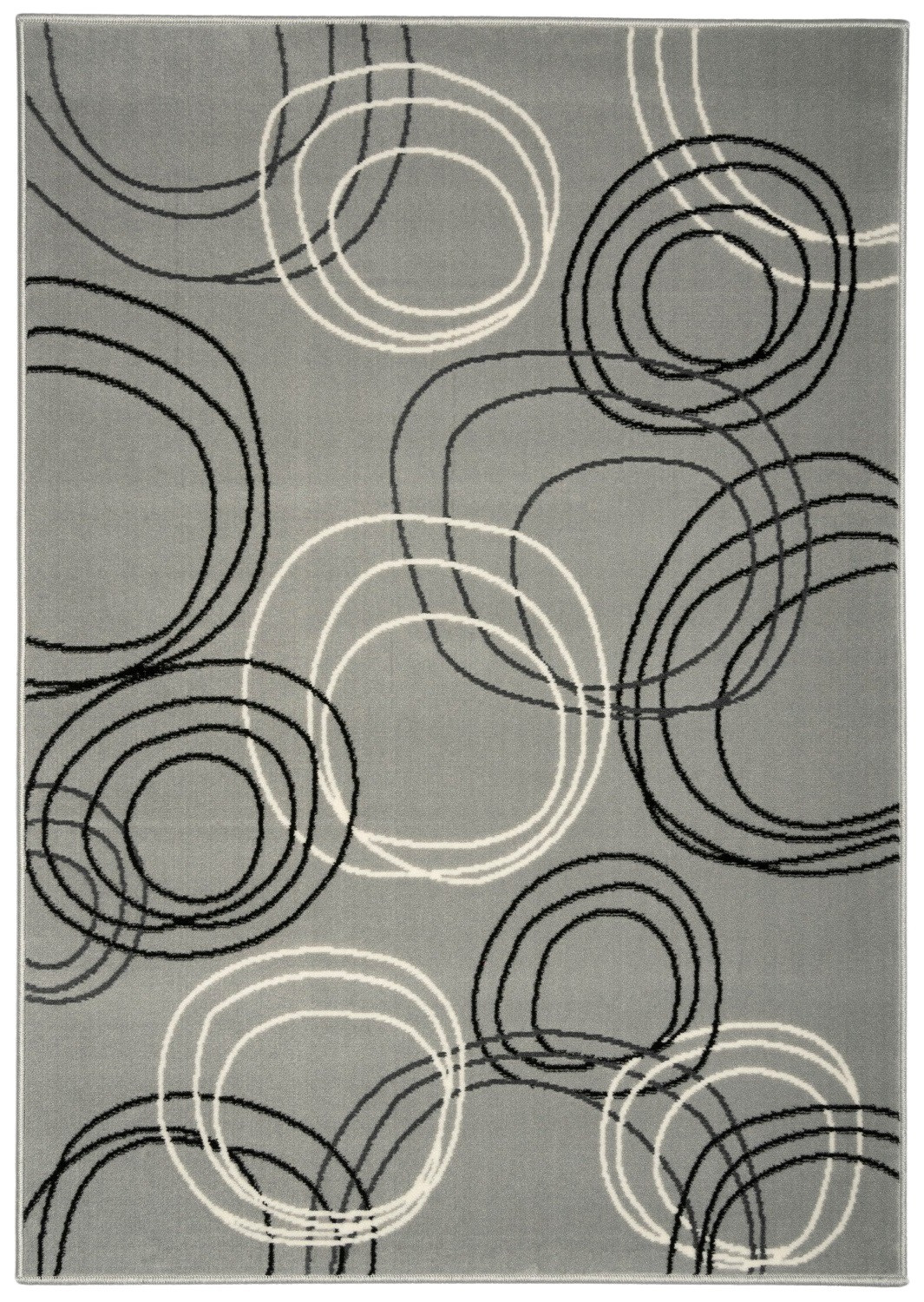 Levně Alfa Carpets Kusový koberec Kruhy grey - 120x170 cm