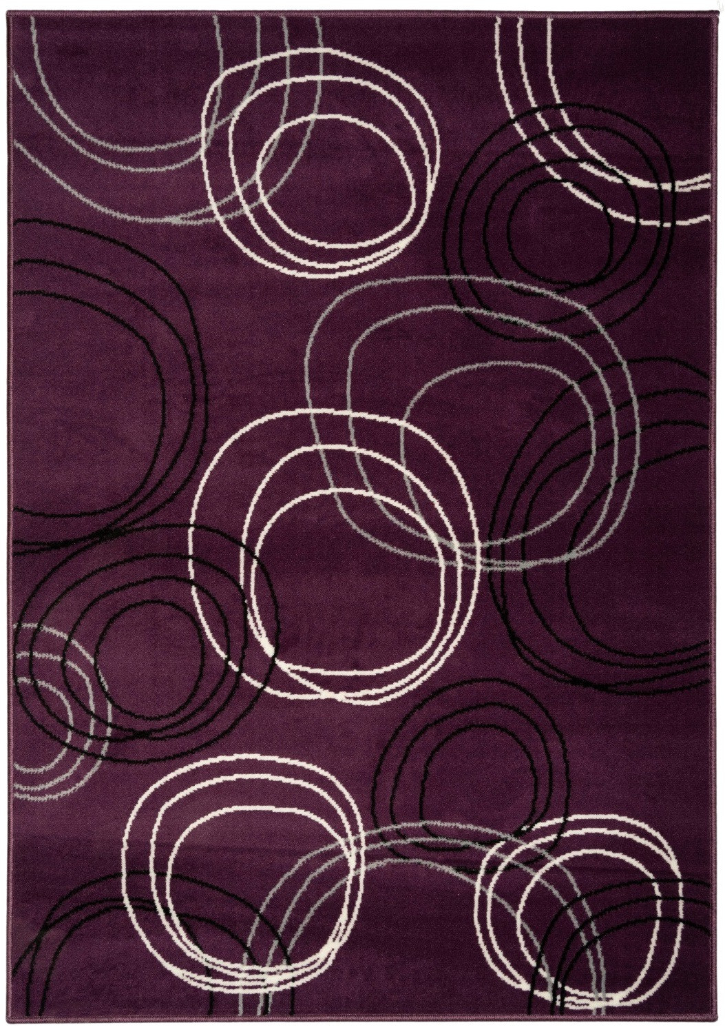 Levně Alfa Carpets Kusový koberec Kruhy lila - 160x230 cm