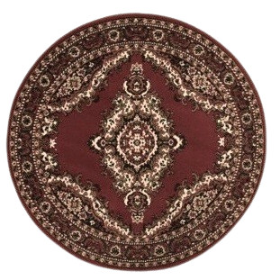 Levně Alfa Carpets Kusový koberec TEHERAN T-102 brown kruh - 160x160 (průměr) kruh cm