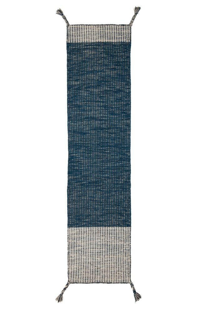 Levně Flair Rugs koberce AKCE: 60x200 cm Ručně všívaný kusový běhoun Indira Blue - 60x200 cm