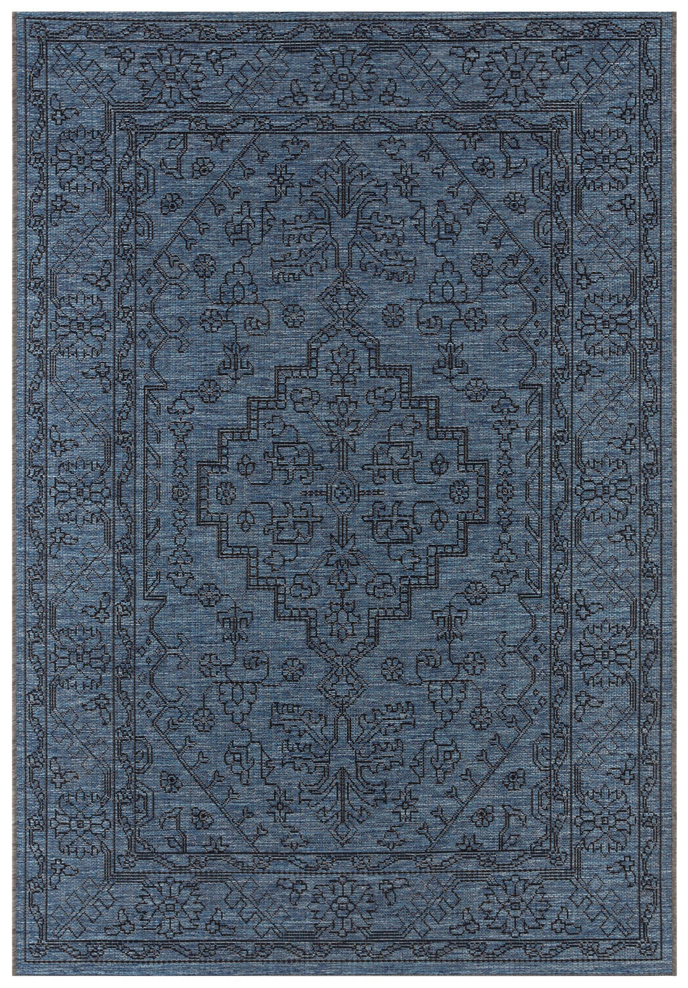 Levně NORTHRUGS - Hanse Home koberce AKCE: 70x200 cm Kusový koberec Jaffa 103896 Azurblue/Anthracite – na ven i na doma - 70x200 cm
