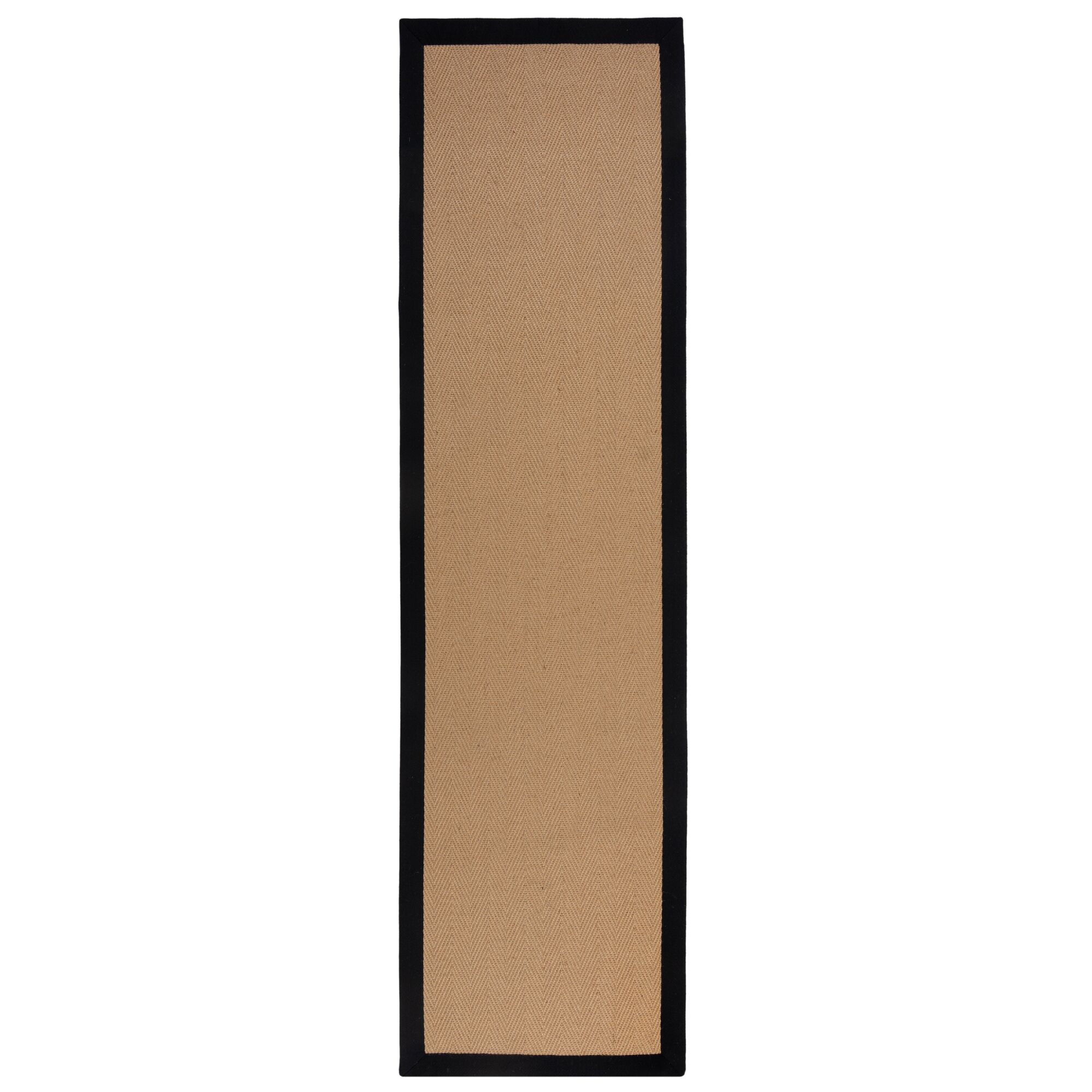 Levně Flair Rugs koberce AKCE: 60x230 cm Běhoun Herringbone Border Kira Black - 60x230 cm