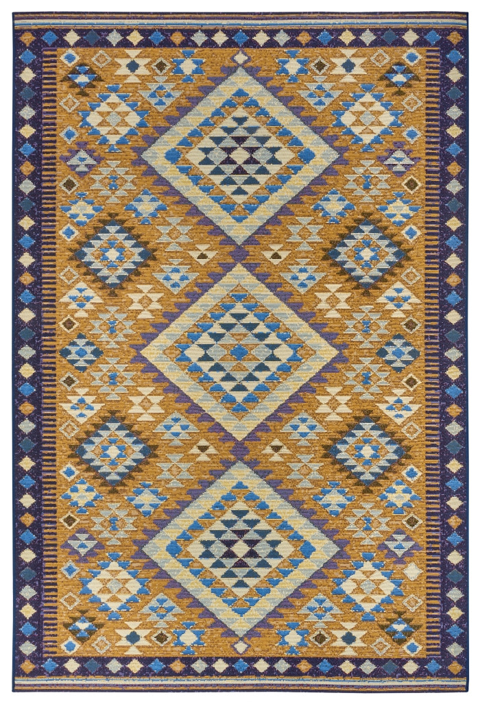 Levně Hanse Home Collection koberce Kusový koberec Cappuccino 105874 Peso Yellow Purple - 80x165 cm