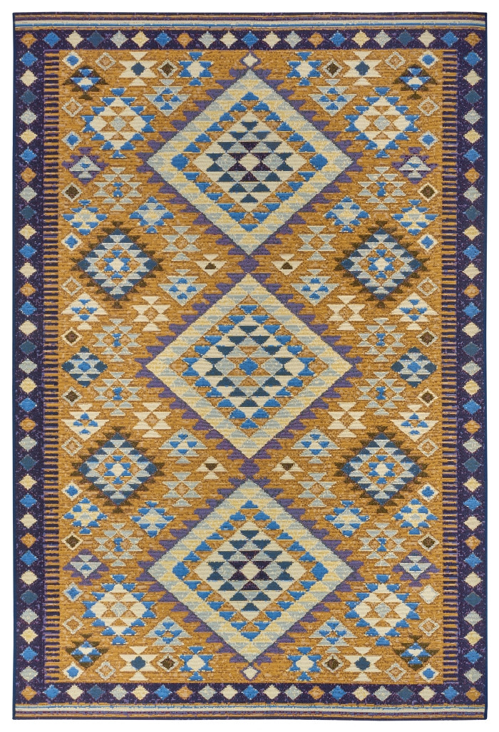 Kusový koberec Cappuccino 105874 Peso Yellow Purple