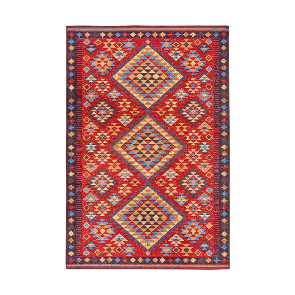 Kusový koberec Cappuccino 105875 Peso Red Blue