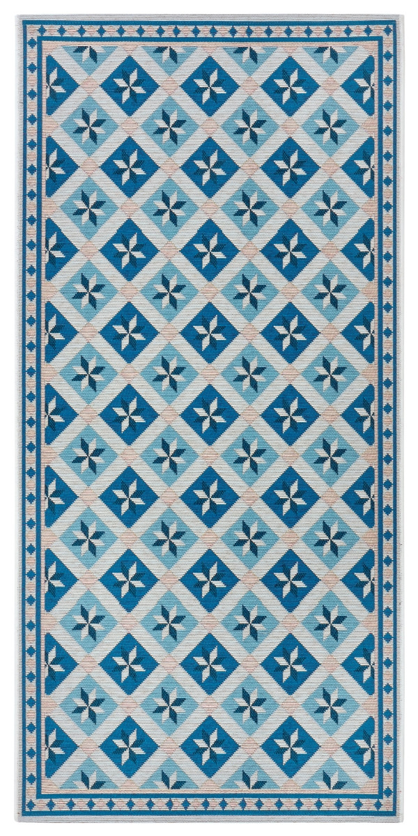 Levně Hanse Home Collection koberce Běhoun Cappuccino 105877 Classic Blue - 75x150 cm