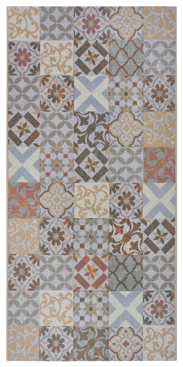Levně Hanse Home Collection koberce Běhoun Cappuccino 105879 Mosaik Grey Multicolored - 75x150 cm