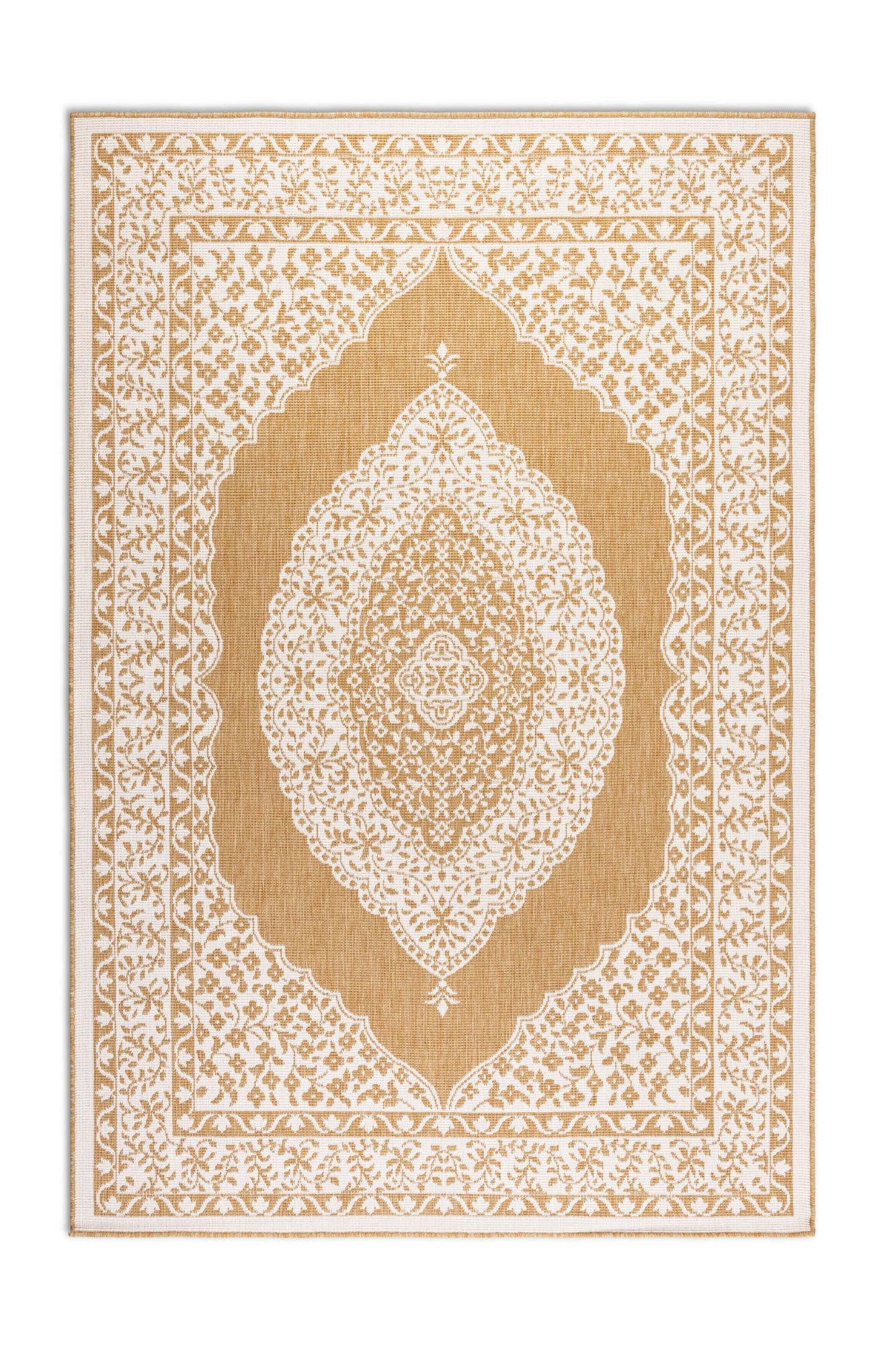 Levně ELLE Decoration koberce Kusový koberec Gemini 106027 Ochre z kolekce Elle – na ven i na doma - 80x150 cm