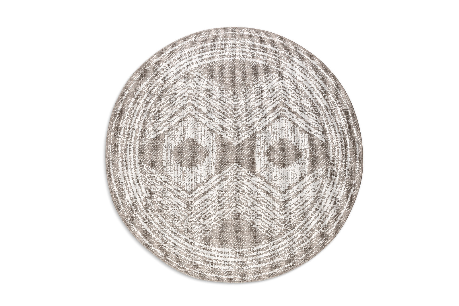 Levně ELLE Decoration koberce Kusový koberec Gemini 106031 Linen kruh z kolekce Elle – na ven i na doma - 140x140 (průměr) kruh cm