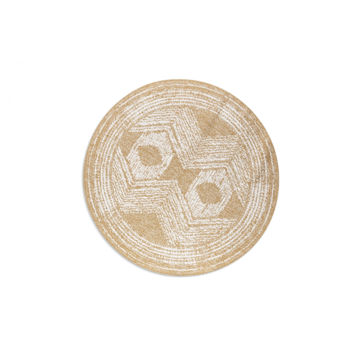 Kusový koberec Gemini 106032 Ochre kruh z kolekce Elle – na ven i na doma