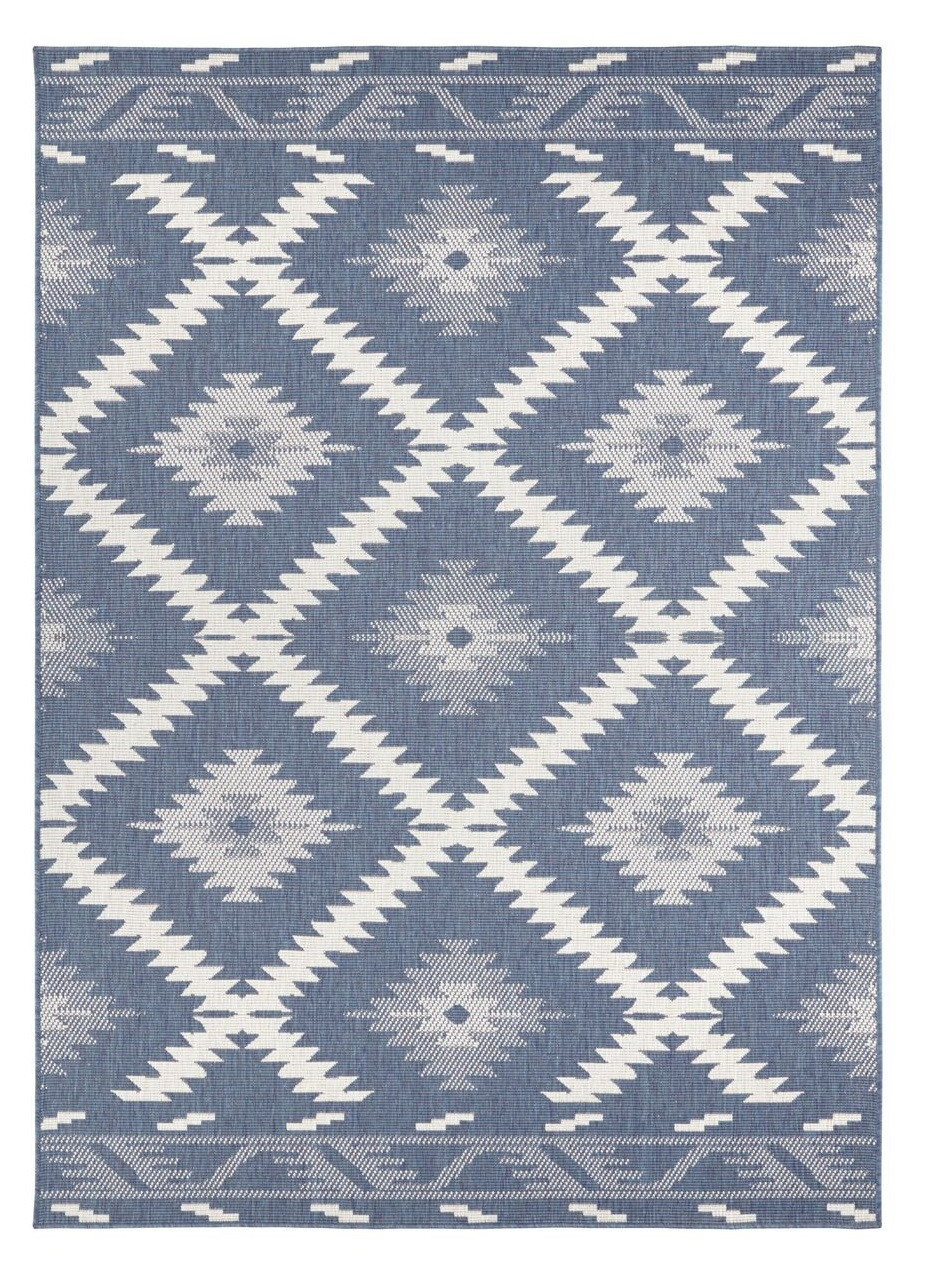 Levně NORTHRUGS - Hanse Home koberce AKCE: 80x150 cm Kusový koberec Twin Supreme 103430 Malibu blue creme – na ven i na doma - 80x150 cm