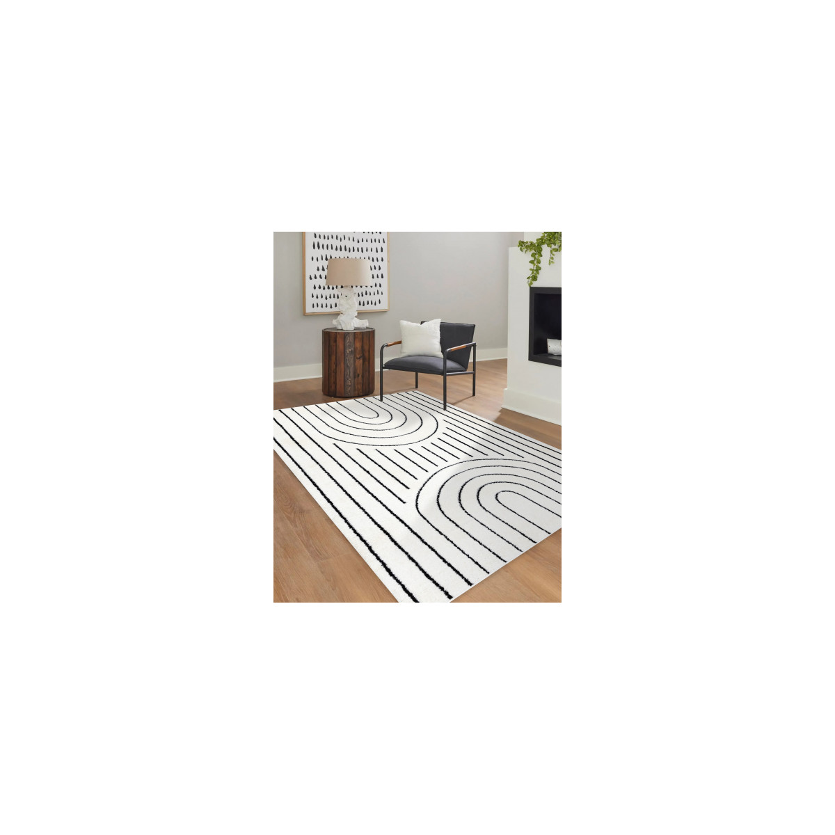 AKCE: 120x170 cm Kusový koberec Mode 8494 geometric cream/black