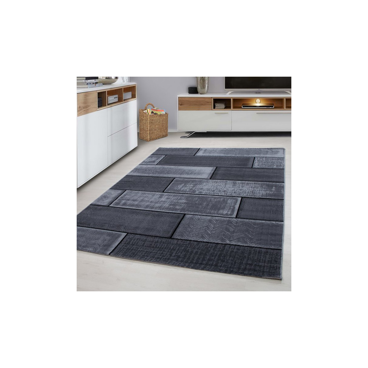 AKCE: 160x230 cm Kusový koberec Plus 8007 black