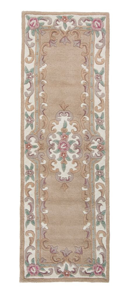 Levně Flair Rugs koberce Ručně všívaný běhoun Lotus premium Fawn - 67x210 cm