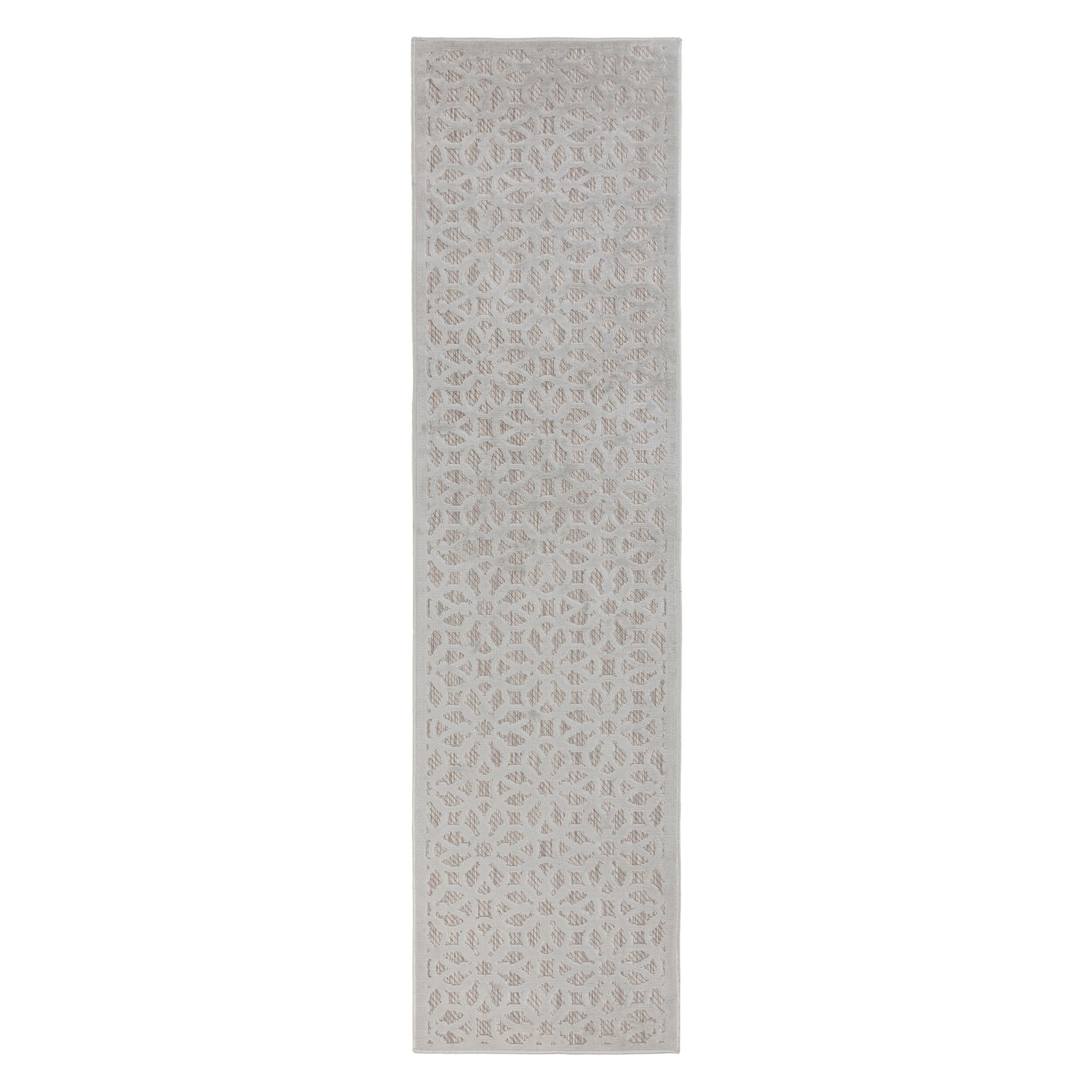 Levně Flair Rugs koberce Běhoun Piatto Argento Silver – na ven i na doma - 66x230 cm