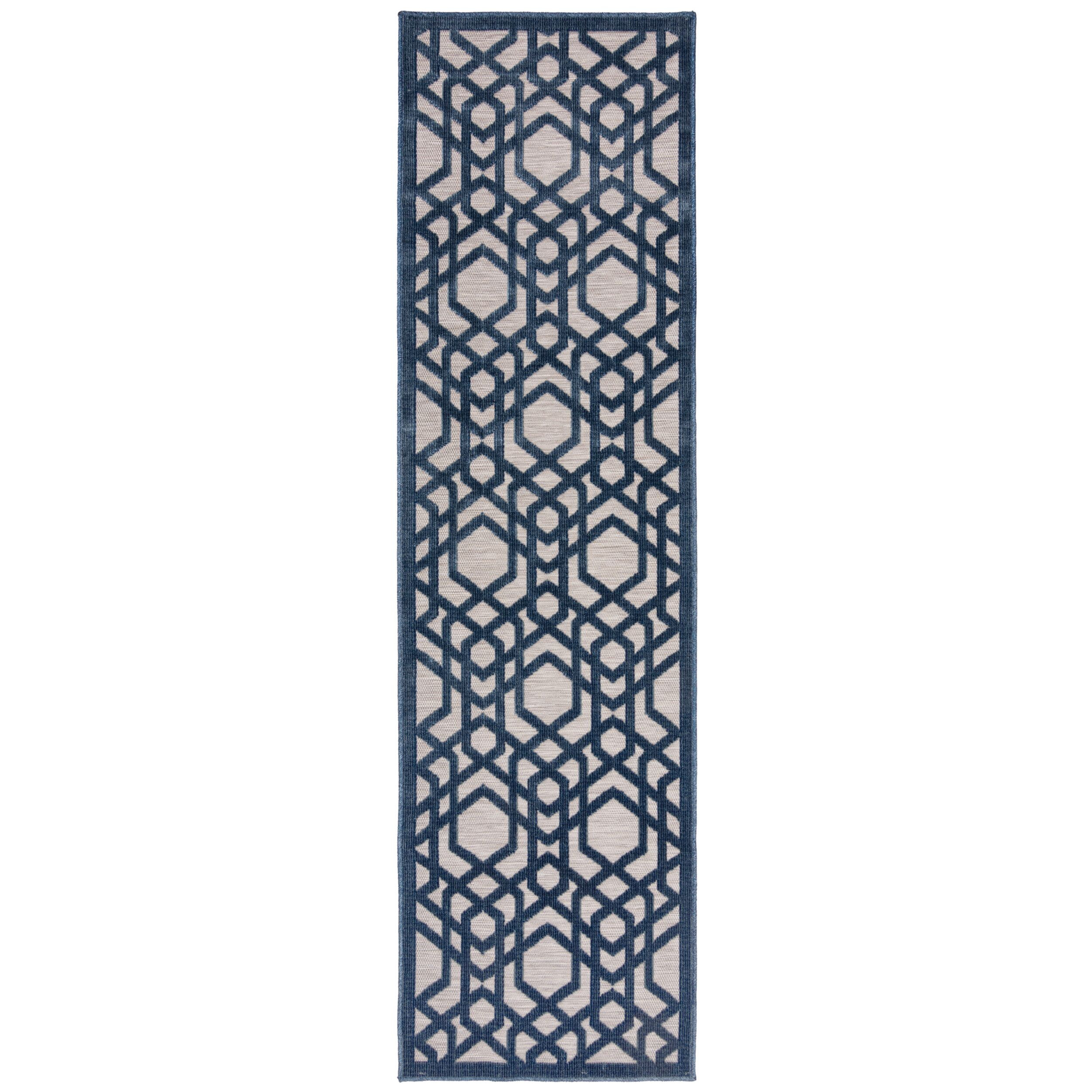 Levně Flair Rugs koberce Běhoun Piatto Oro Blue – na ven i na doma - 66x230 cm