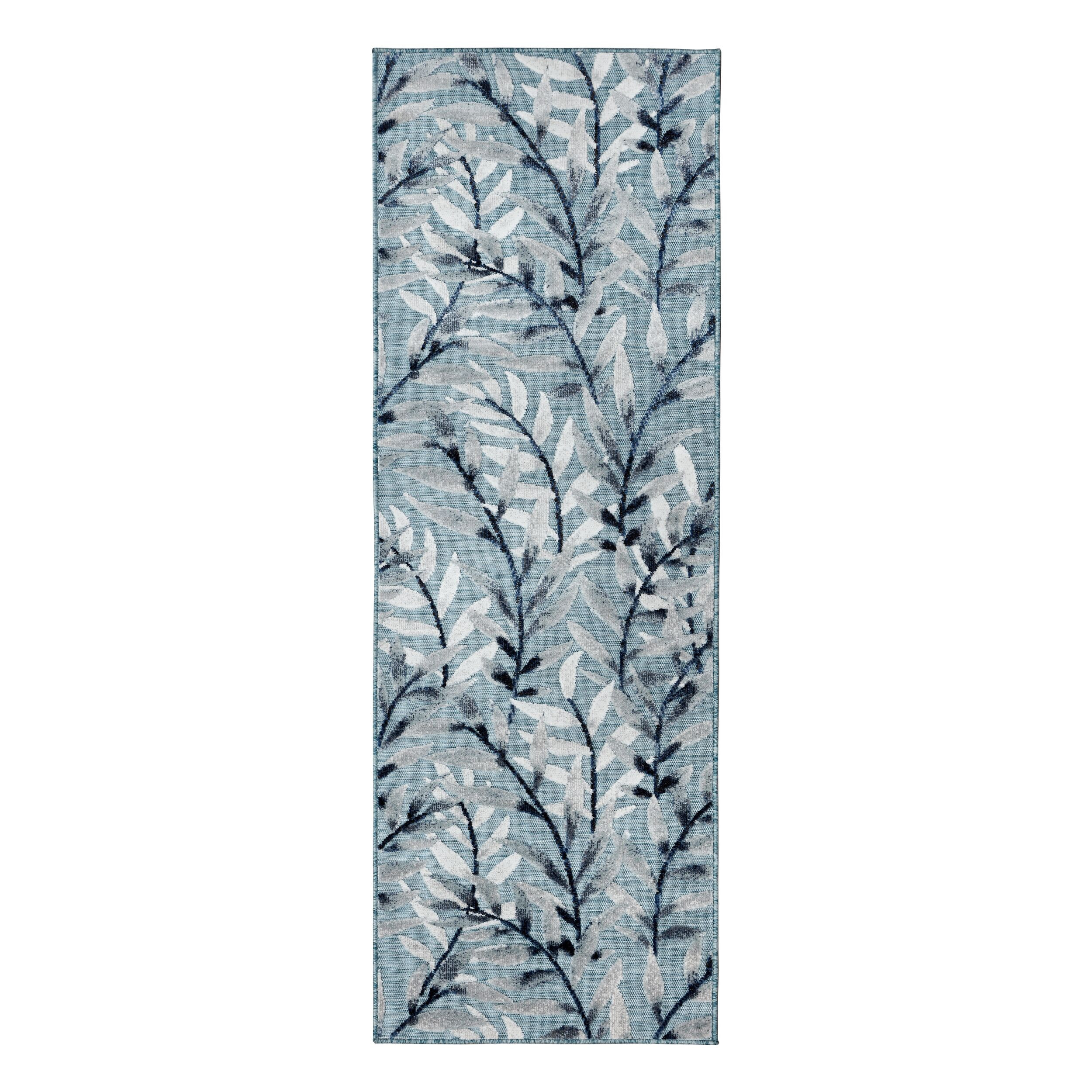 Levně Flair Rugs koberce Běhoun Plaza Willow Blue – na ven i na doma - 80x230 cm