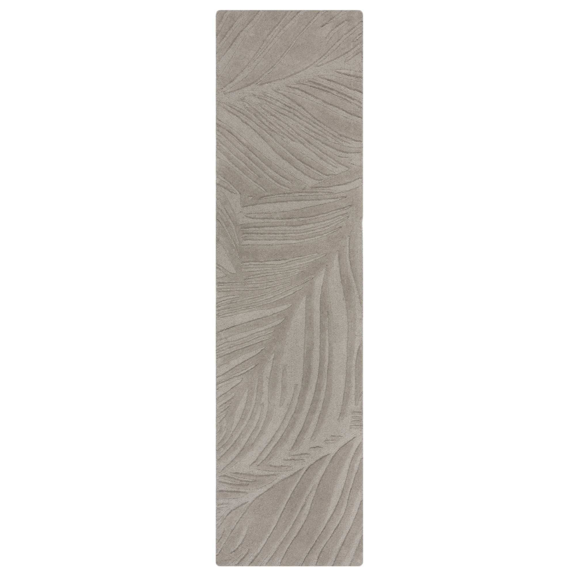 Levně Flair Rugs koberce Běhoun Solace Lino Leaf Grey - 60x230 cm