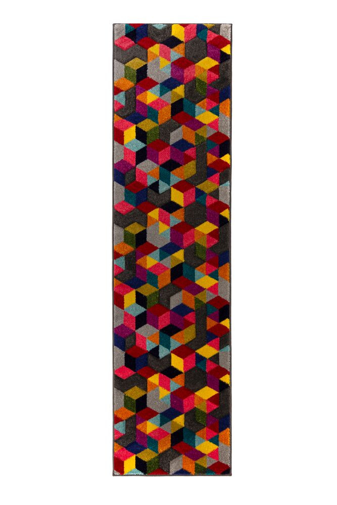 Levně Flair Rugs koberce Běhoun Spectrum Dynamic Multi - 66x230 cm