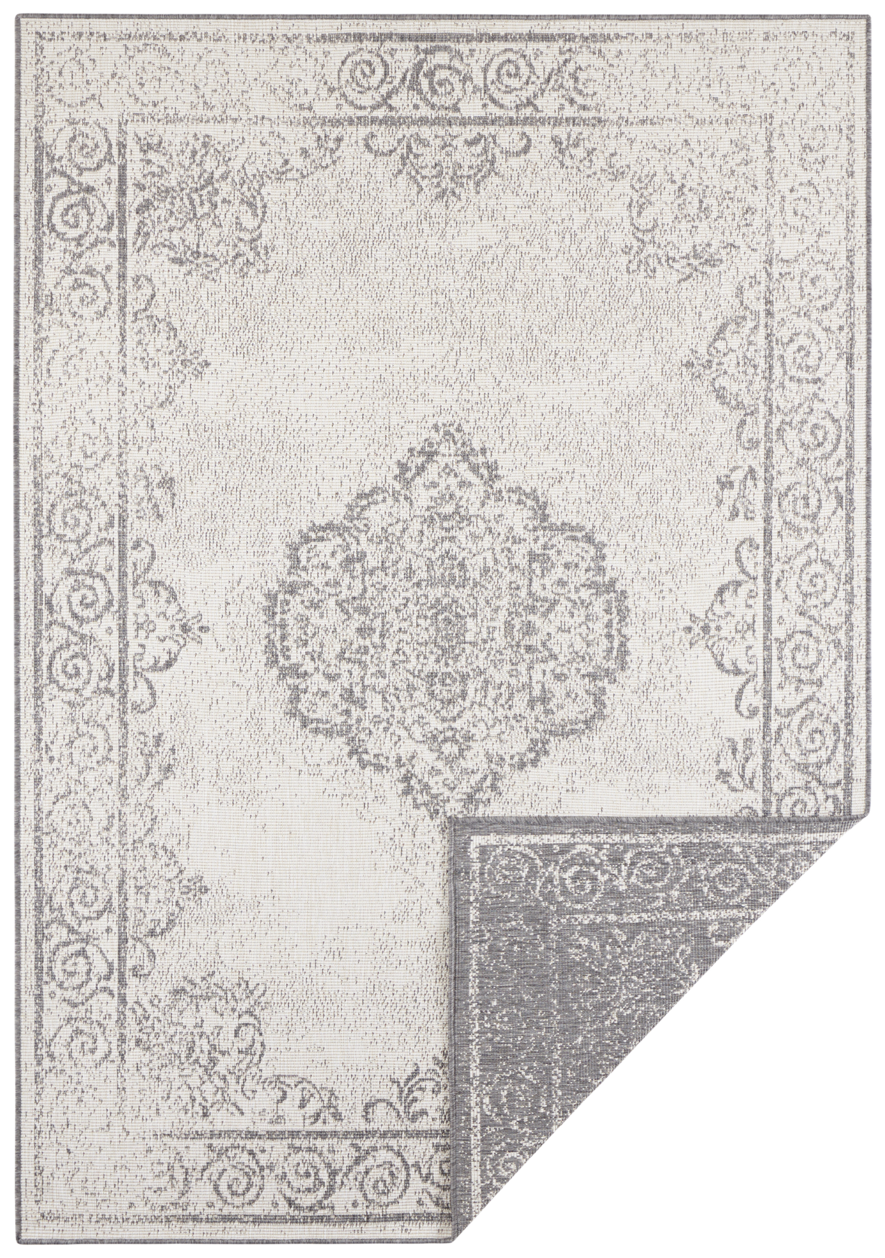 Levně NORTHRUGS - Hanse Home koberce AKCE: 120x170 cm Kusový koberec Twin Supreme 103870 Cebu Grey/Cream – na ven i na doma - 120x170 cm